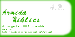 armida miklics business card